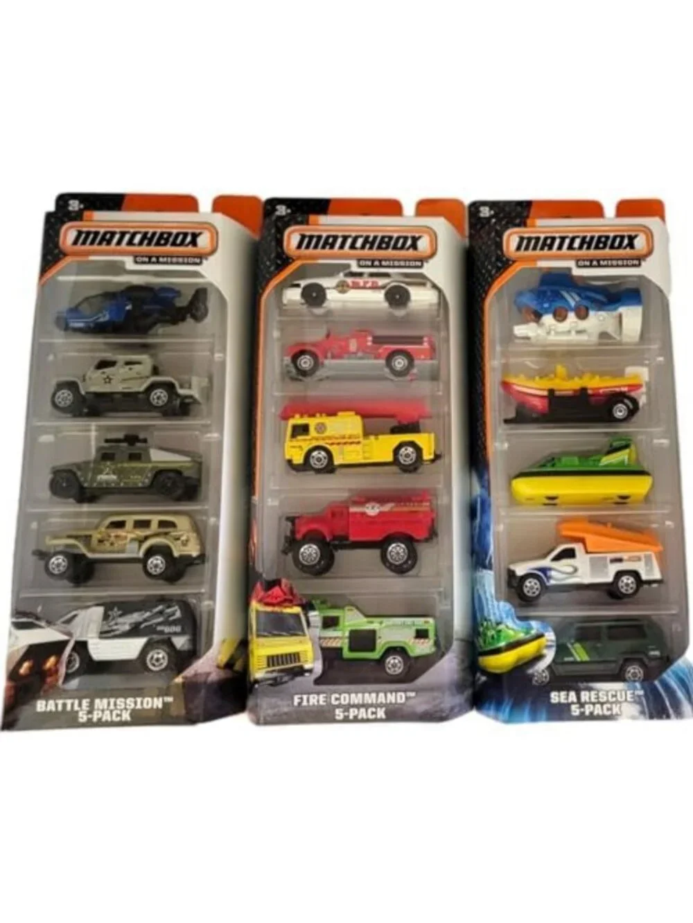 15-Piece Toy Car & Truck Set - 3 Themed Die-Cast 1:64 Scale Vehicles Bundle